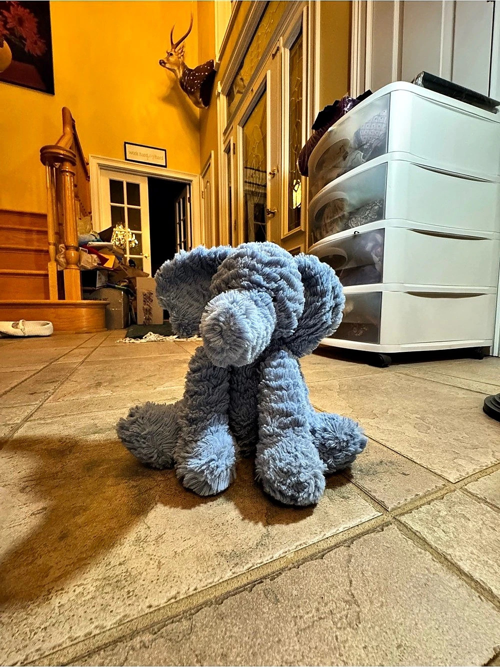 Jellycat Fuddlewuddle Elephant Gray Plush